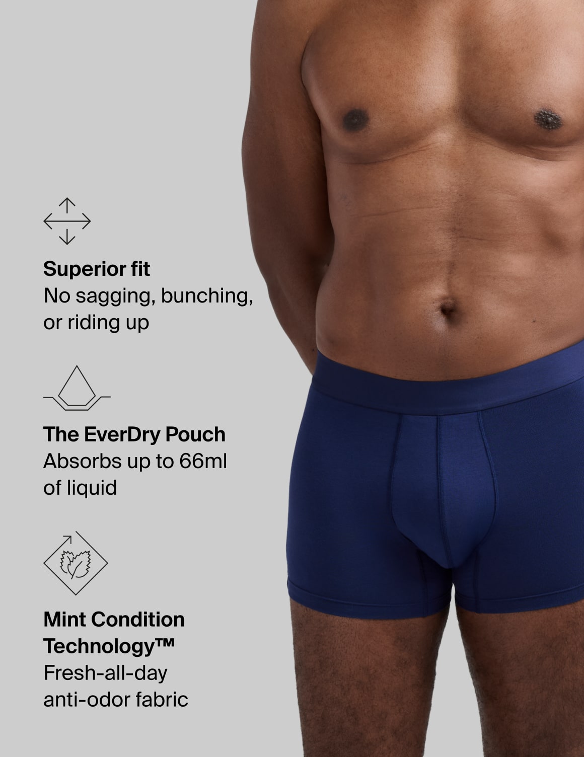 EverDry Cotton Boxer Trunk 3"