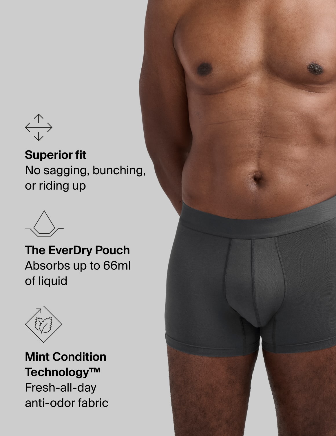EverDry Cotton Boxer Trunk 3"