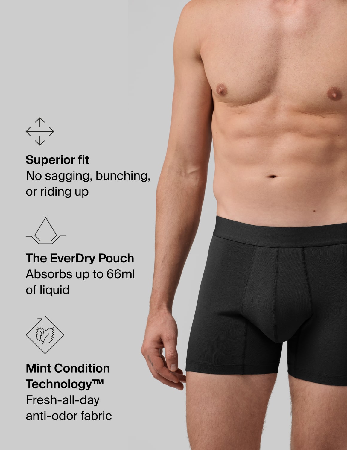 EverDry Cotton Boxer Brief 5"