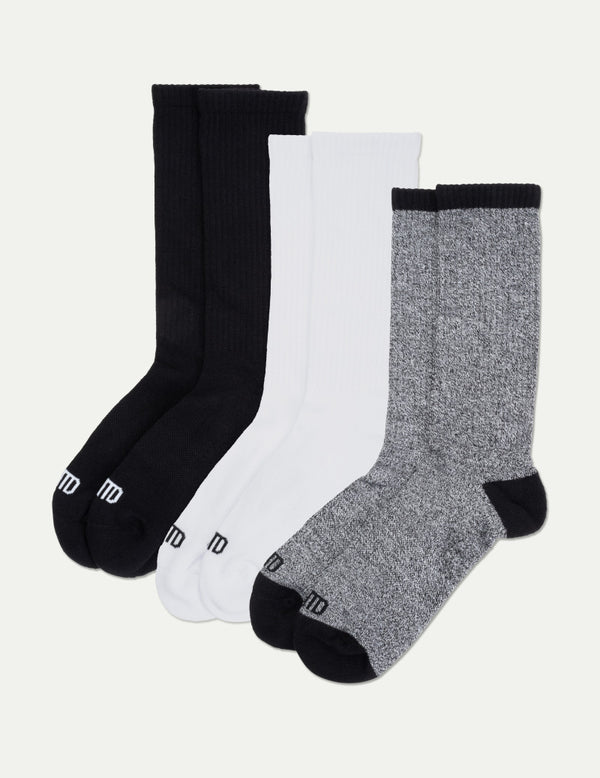 3-Pack Non-Stop Crew Socks